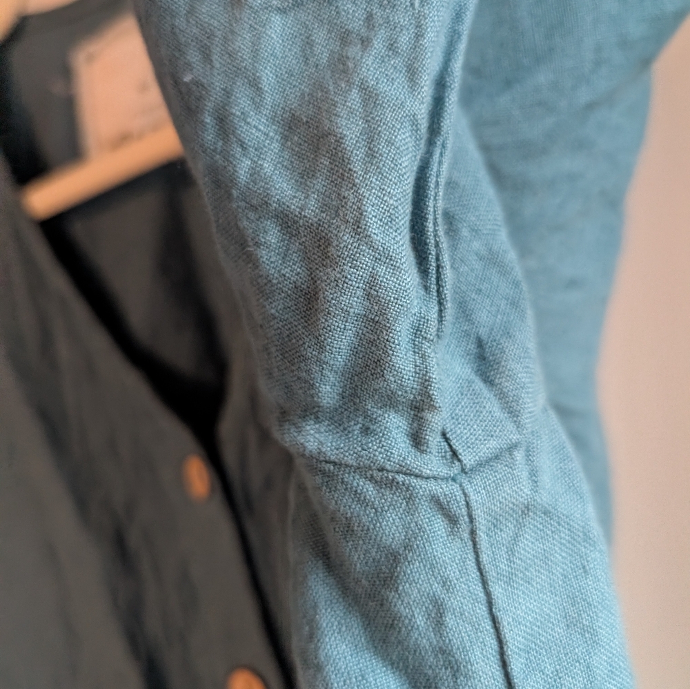 notPERFECT LINEN ISLA Top, XXL, Deep Turquoise - Picture 3 of 6